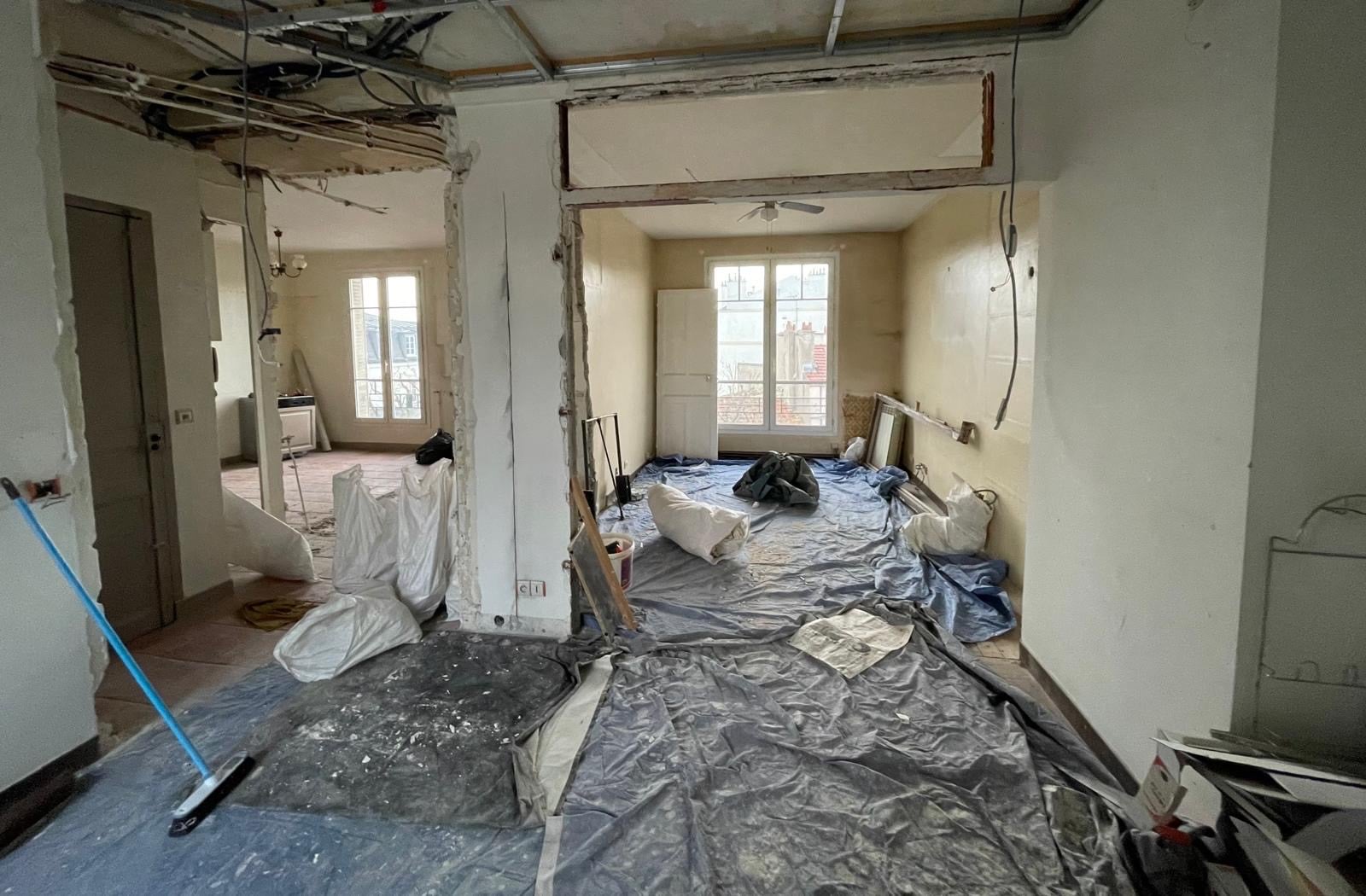 rénovation duplex Boulogne